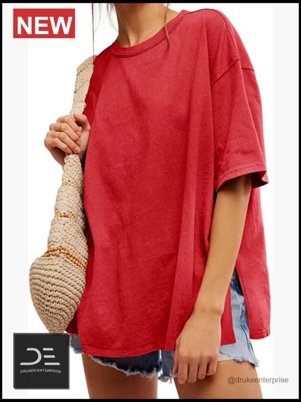 Eco Sustainable Oversized Short Sleeve Crew Neck T-Shirt